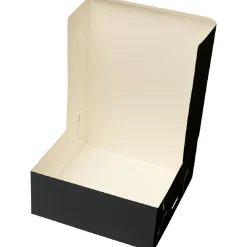 Taartdoos 21x21x5cm. Zwart 50st