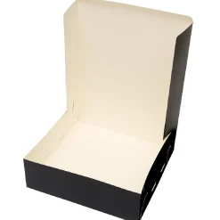 Taartdoos 25x25x8cm. Zwart 3st