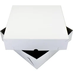 Taartdoos Zwanenhals 36x36x9cm. Wit 50st