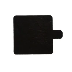 Taartkarton Vierkant Goud/Zwart met lip 8x8cm per stuk