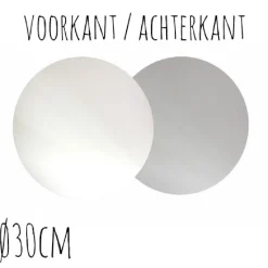 Taartonderzetter Wit / Zilver Ø30cm 10st.