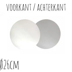 Taartonderzetter Wit / Zilver Ø26cm 10st.