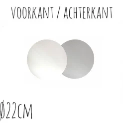 Taartonderzetter Wit / Zilver Ø22cm 10st.