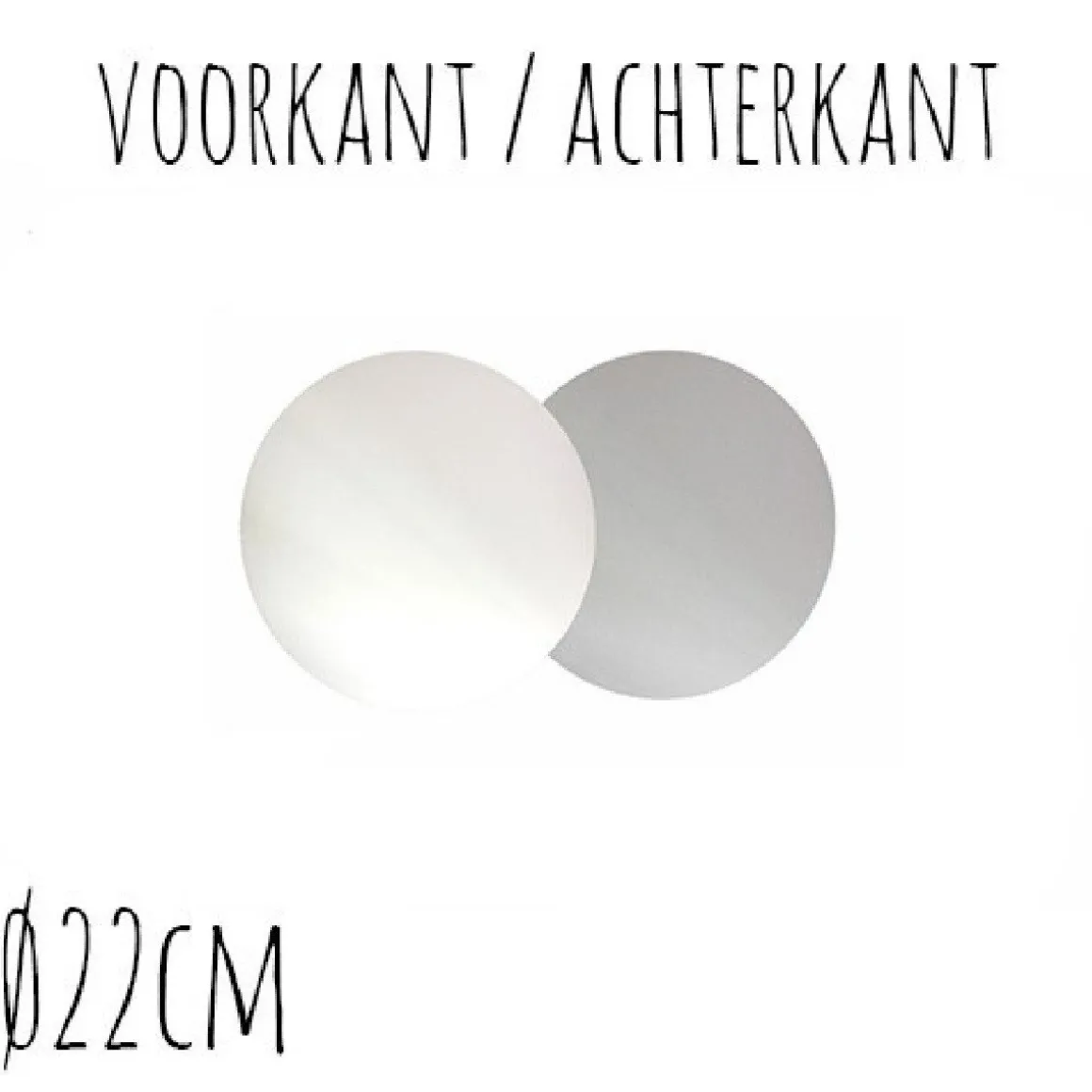 Taartonderzetter Wit / Zilver Ø22cm 10st.