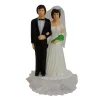 Taarttopper Bruidspaar Kunststof met Tule 12cm