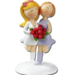 Taarttopper Bruidspaar Vrouwen Komisch Polystone 9cm