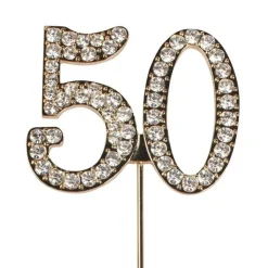 Taarttopper Diamant Jubileum Goud #50 45mm