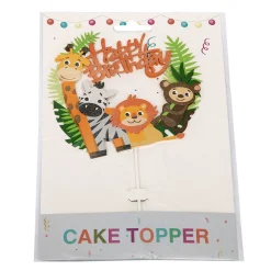 Taarttopper Jungle Dieren Happy Birthday