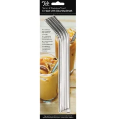 Tala Rietjes RVS met Borstel Set/4