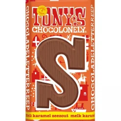 Tony's Chocolonely Letterreep Karamel Zeezout - S - 180g