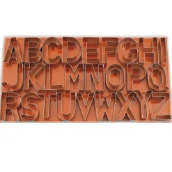 Uitstekerset Alfabet Groot RVS Set/26