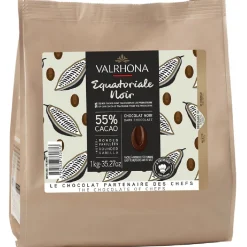 Valrhona Chocolade Druppels Puur Equatoriale (55%) 1kg