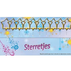 Vuurwerk Sterretjes Stervorm Goud 10st.