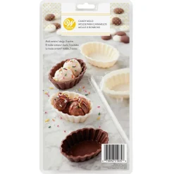 Wilton Chocolademal Holvorm Bakjes Ovaal (3x)