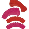 Wilton Cupcake Wraps Glitter Rood en Roze 24st.**