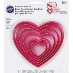 Wilton Hartjes Koekjesuitsteker Glad Set/6