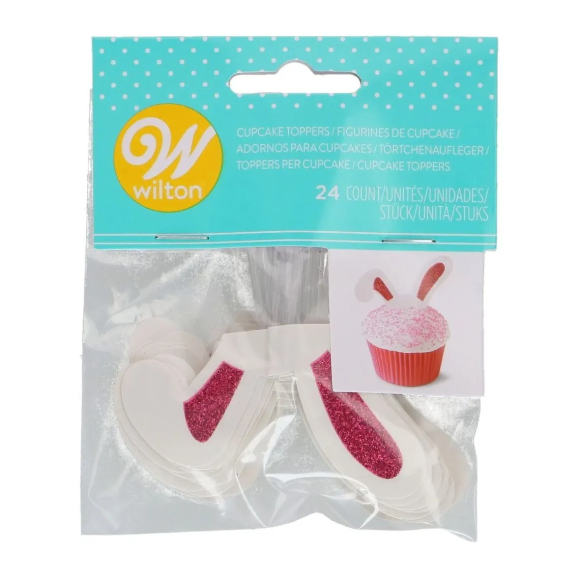 Wilton Taarttopper Konijnenoren Glitter 24st