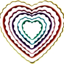 Wilton Uitstekers Hart Dubbelzijdig Set/6